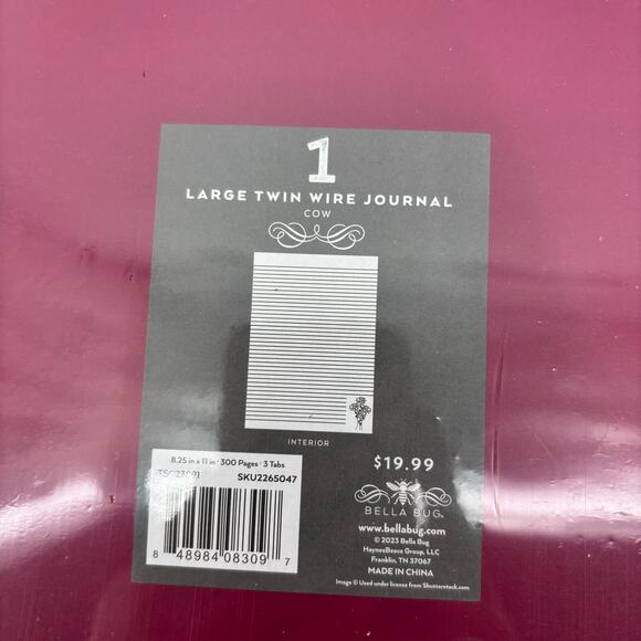 Bella Bug Notebooks Lot of 2 Spiral Journals Tabs Cow Farm Sunset - Picture 8 of 10